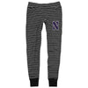 Northwestern University Wildcats Black Stripe Cuffed Pants By Boxercraft
