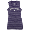 Northwestern University Wildcats Purple Striped Sleep Tee by Boxercraft