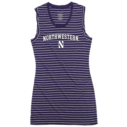 Northwestern University Wildcats Purple Striped Sleep Tee by Boxercraft