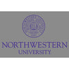 Northwestern Wildcats Postcard NU Seal On Gray Background NU0003