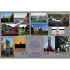 Northwestern Wildcats Postcard Montage with Grey Lower Seal Northwestern University NU0057