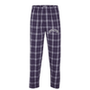 Northwestern University Wildcats Men's Purple White Plaid Harley Flannel Pants with Small Arched Northwestern Design