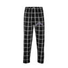 Northwestern University Wildcats Men's Black White Plaid Harley Flannel Pants with Small Arched Northwestern Design