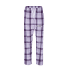 Northwestern University Wildcats Women's Lavender Sophie Plaid Harley Flannel Pants with Small Arched Northwestern Design