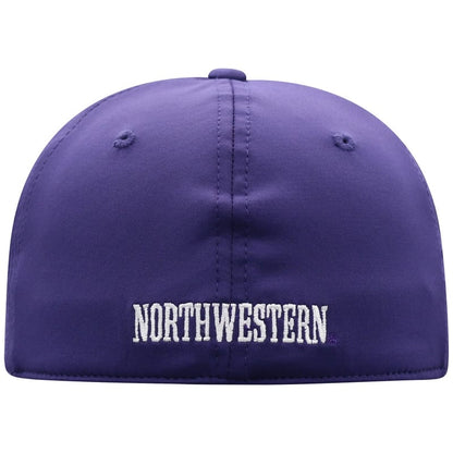 Northwestern University Wildcats Top Of The World Constructed Onefit Purple Performance Hat with N-Cat Design