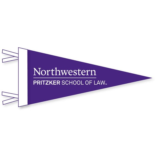 Northwestern Pritzker School of Law Wool Felt Pennant Size Mini 4"X9"