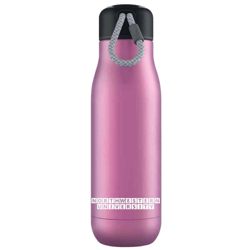 Northwestern University Wildcats 18oz Pink-Purple Zoku Bottle