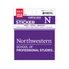 Northwestern University School of Professional Studies Full Color Outside Application 3"X4" Rectangular Multi-Purpose Sticker