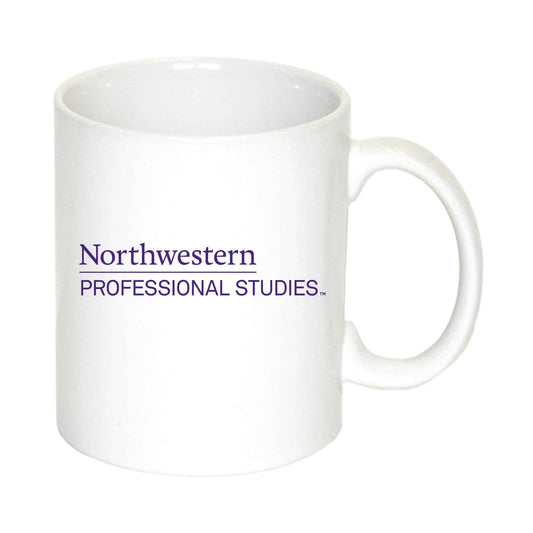 Northwestern University Wildcats 11 oz. White Ceramic Coffee Mug with School of Professional Studies Design
