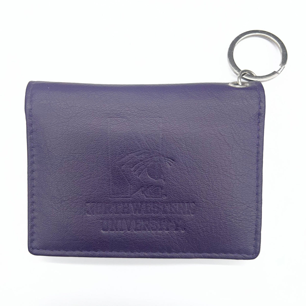 Northwestern University Wildcats Purple Genuine Leather I.D. Holder Keychain
