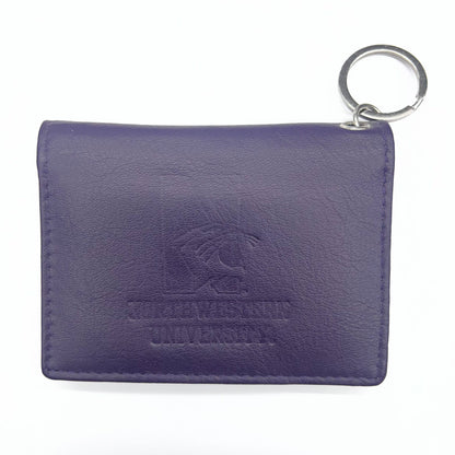 Northwestern University Wildcats Purple Genuine Leather I.D. Holder Keychain