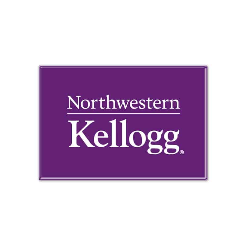 Northwestern Wildcats Purple Rectangle Magnet, 2" x 3" Kellogg Design