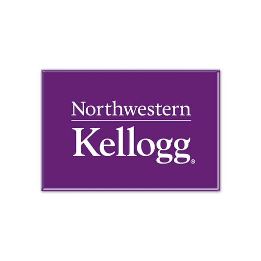 Northwestern Wildcats Purple Rectangle Magnet, 2" x 3" Kellogg Design