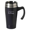 Northwestern University Wildcats Laser Engraved Black 16oz Stainless-Steel Tumbler Mug with Handle & Kellogg Design