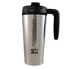 Northwestern University Wildcats 16 oz Laser Engraved Silver Insulated Travel Tumbler With Handle