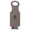 Northwestern University Wildcats Grey Velour Wine Tote With N-Cat Design