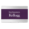 Northwestern University Wildcats Laser Engraved Purple Carbon Fiber Business Card Holder with Kellogg Design