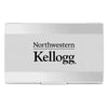 Northwestern University Wildcats Laser Engraved Silver Carbon Fiber Business Card Holder with Kellogg Design