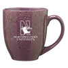 Northwestern University Wildcats 16 oz. Laser Engraved Purple Bistro Speckled Ceramic Mug With N-Cat Design