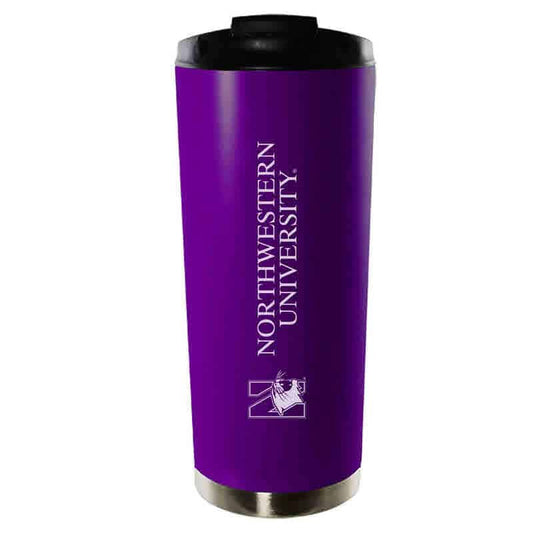 Northwestern University Wildcats 16 oz Laser Engraved Purple Vacuum Insulated Travel Tumbler Mug