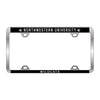Northwestern University Wildcats CB-51 Chrome & Black Laser Engraved License Plate Frame with "Northwestern University & Wildcats" Design