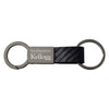 Northwestern University Wildcats Laser Engraved Black Magnum Carbon Fiber Key Chain with Kellogg Design
