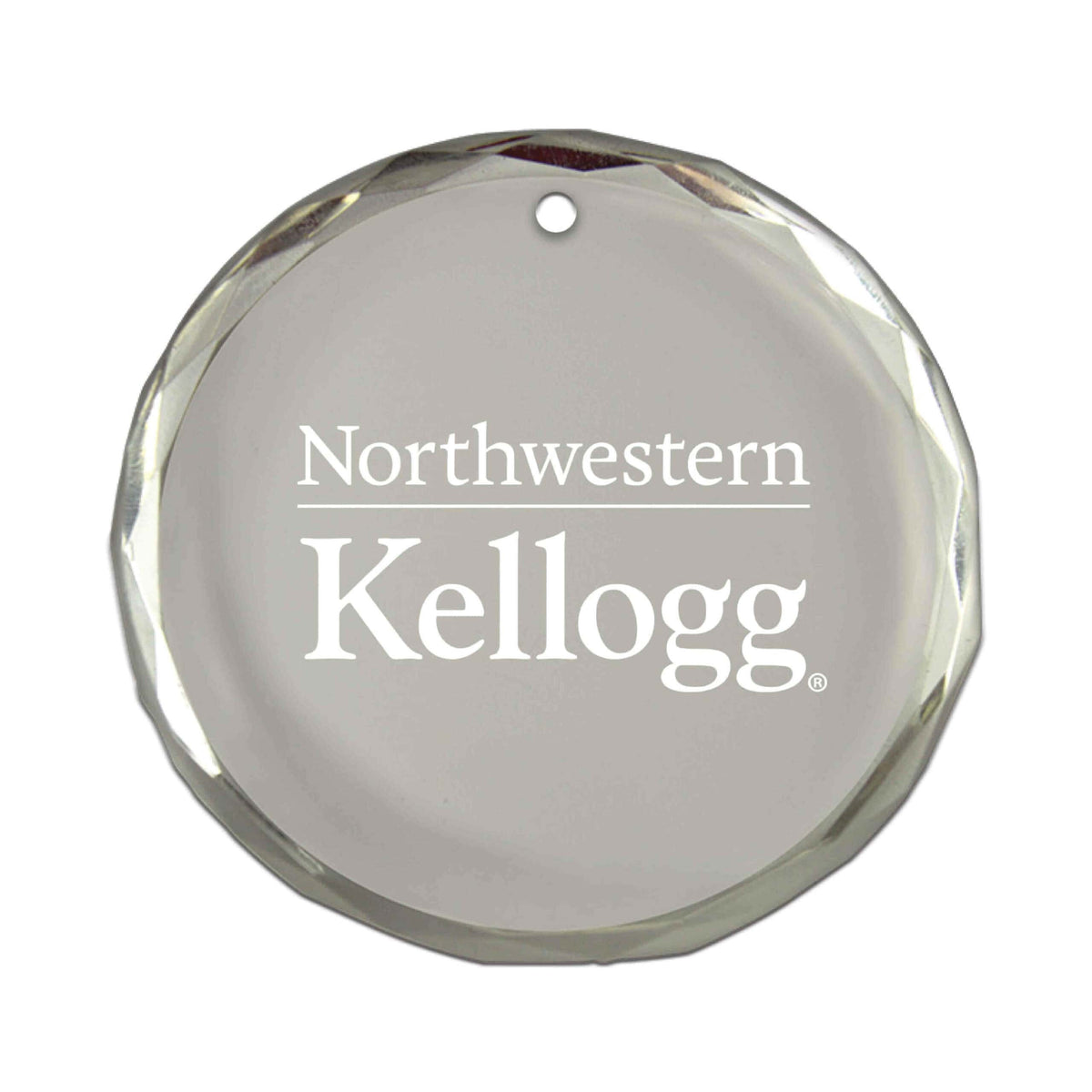 Northwestern I Kellogg Crystal Ornament