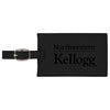 Northwestern University Wildcats Laser Engraved Black Velour Luggage Tag with Kellogg Design