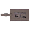 Northwestern University Wildcats Laser Engraved Grey Velour Luggage Tag with Kellogg Design