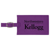 Northwestern University Wildcats Laser Engraved Purple Velour Luggage Tag with Kellogg Design