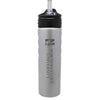 Northwestern University Wildcats 24 oz. Laser Engraved Silver Grip Water Bottle With N-Cat Design