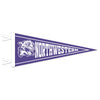 Northwestern University Wildcats Wool Felt Pennant with Vintage Cat's Head & Northwestern (12"X30")