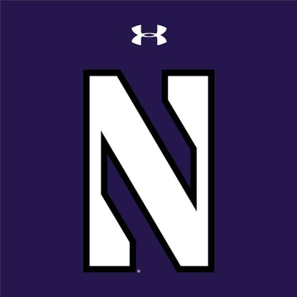 Northwestern University Wildcats Men’s Under Armour Tactical Tech™ Purple Hooded Sweatshirt with Stylized N Design