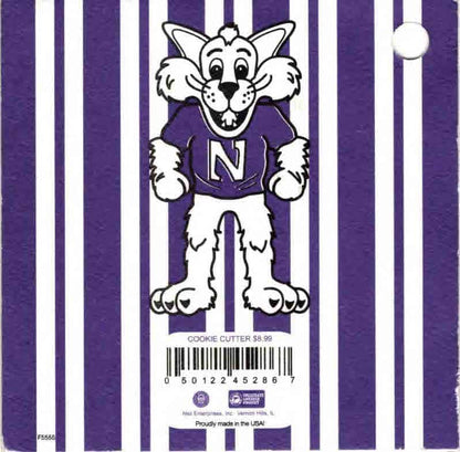 Northwestern University Wildcats N Shaped Cookie Cutter with Recipe Card