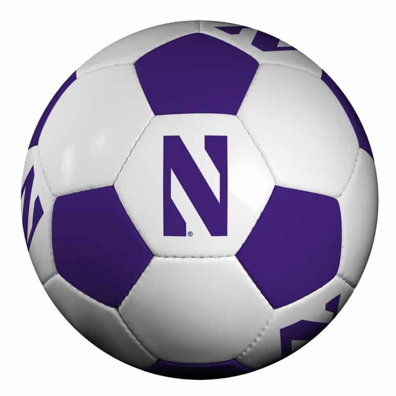 Northwestern University Wildcats Regulation Soccer Ball With Stylized N Design
