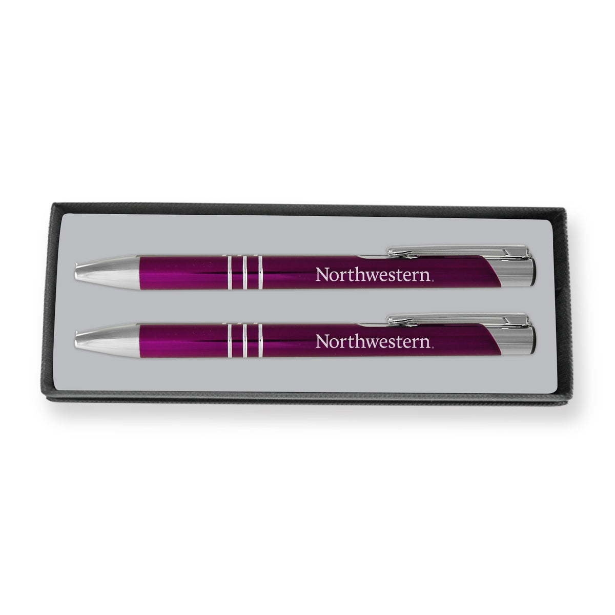 Northwestern University Wildcats Laser Engraved Purple Aura Pen & Mechanical Pencil Set