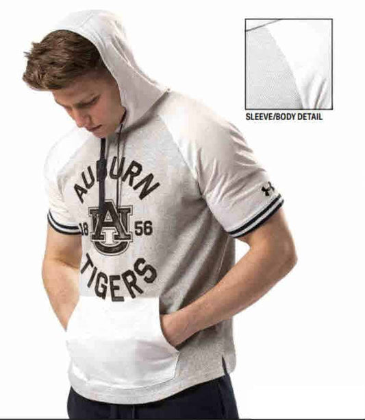 Northwestern University Wildcats Men's Under Armour Black Skybox Short Sleeve Hood-2