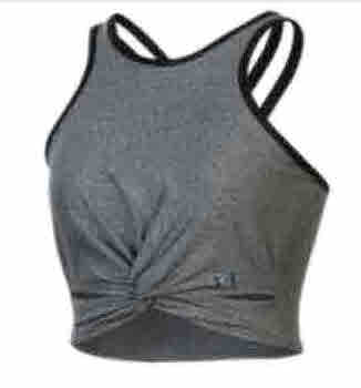 Northwestern University Wildcats Ladies Under Armour Grey Training Camp Bralette With Stylized N Design-5