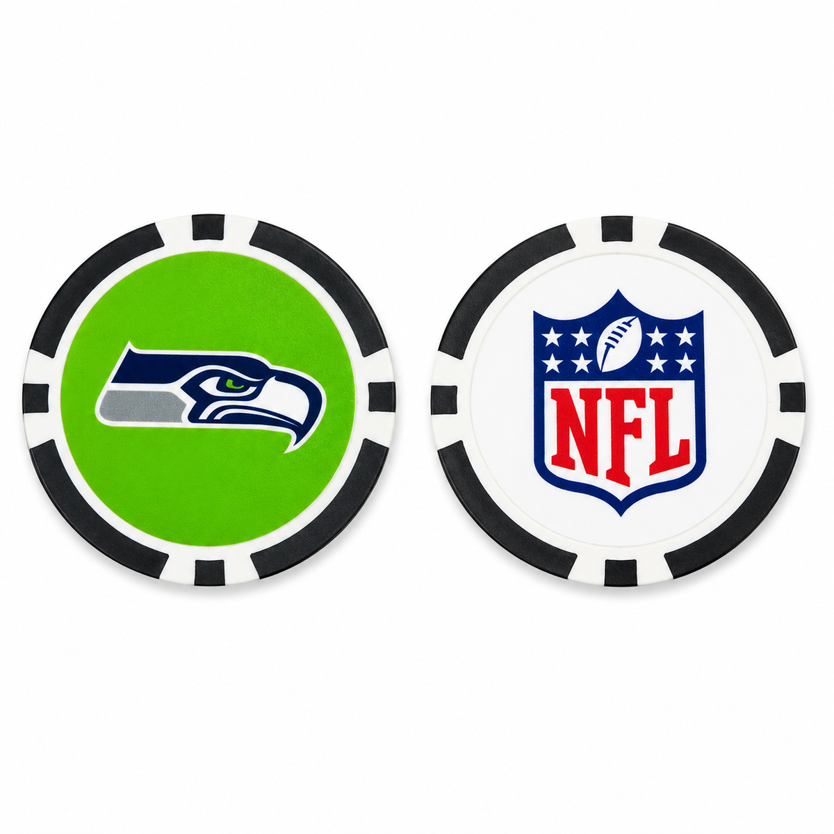 Seattle Seahawks Poker Chip Golf Ball Marker – NFL Golf Accessory