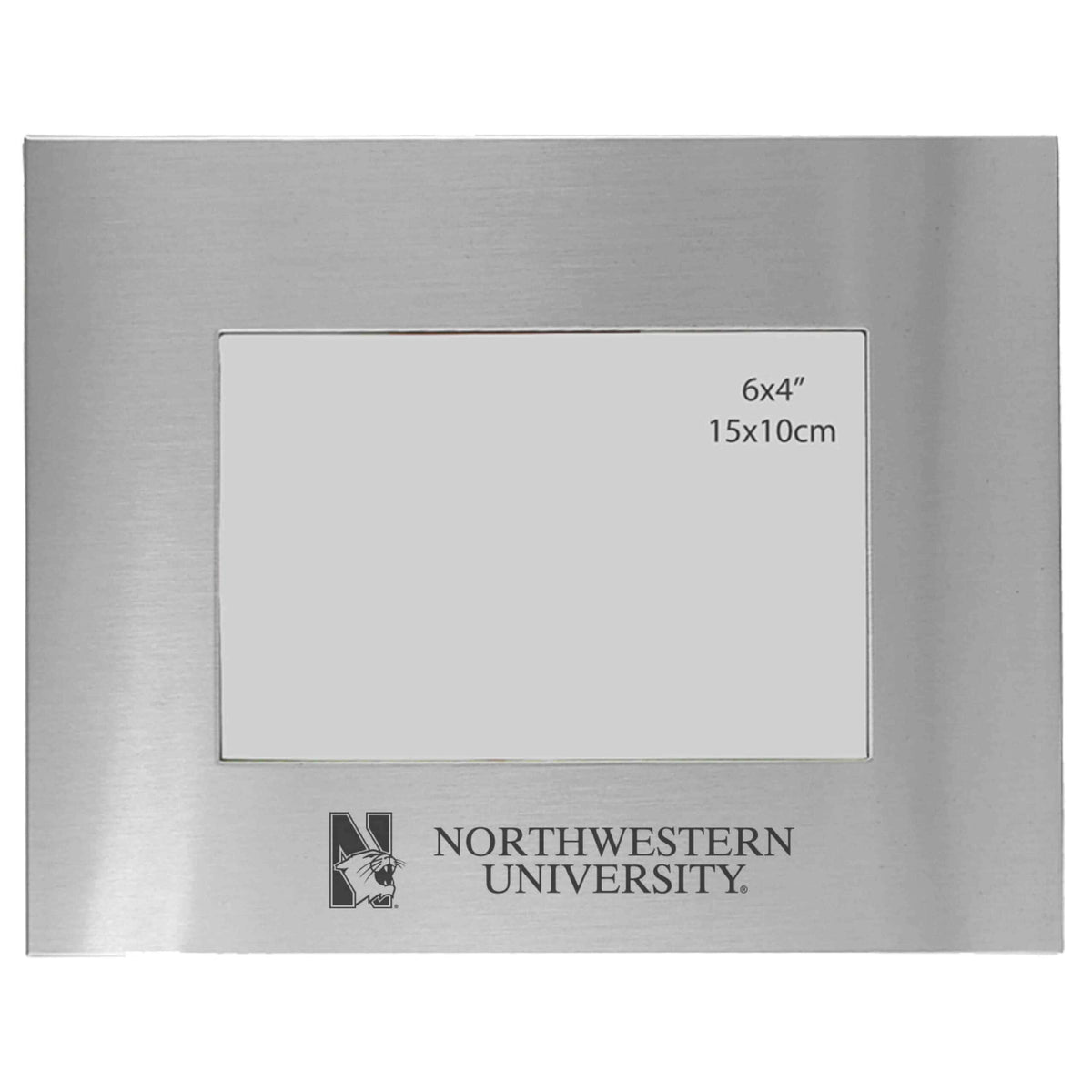 Northwestern University Wildcats Silver Metal 4x6 Horizontal Picture Frame