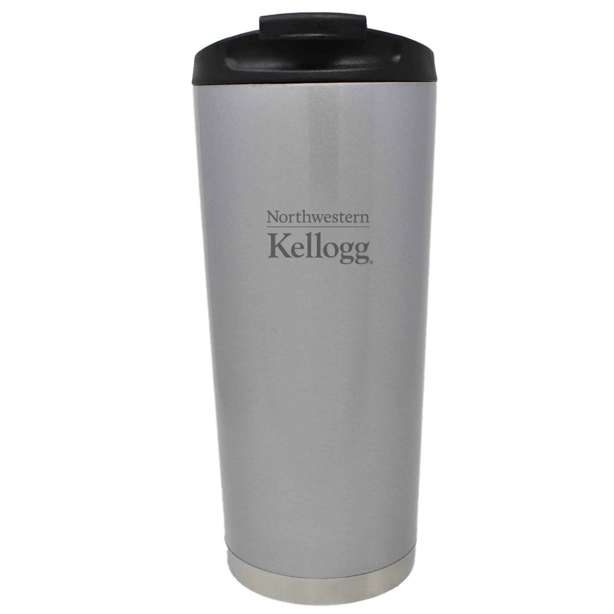 Northwestern Kellogg Laser Engraved Vacuum Insulated 16 oz. Silver Tumbler
