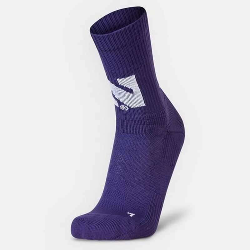 Northwestern University Wildcats Adult Under Armour Purple Unrivaled Crew Sock-2