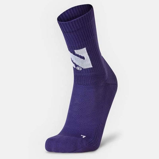 Northwestern University Wildcats Adult Under Armour Purple Unrivaled Crew Sock-2