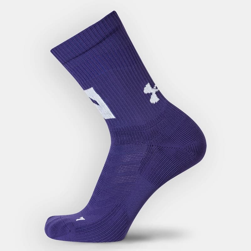 Northwestern University Wildcats Adult Under Armour Purple Unrivaled Crew Sock-3