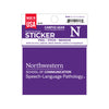 Northwestern University Speech-Language Pathology Full Color Outside Application 3"X4" Rectangular Multi-Purpose Sticker