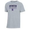 Northwestern University Wildcats Youth Steel Grey Champion Short Sleeve Tee with Straight Northwestern Wildcats Over N Design