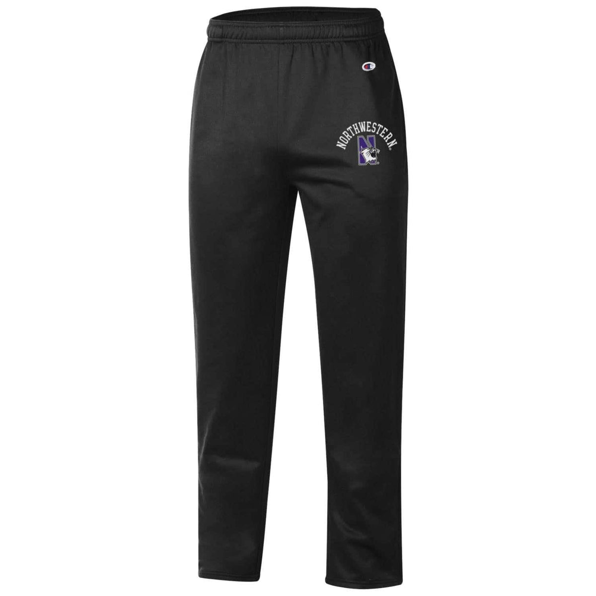Northwestern University Wildcats Men's Champion Black Recycled Poly Fleece Pants
