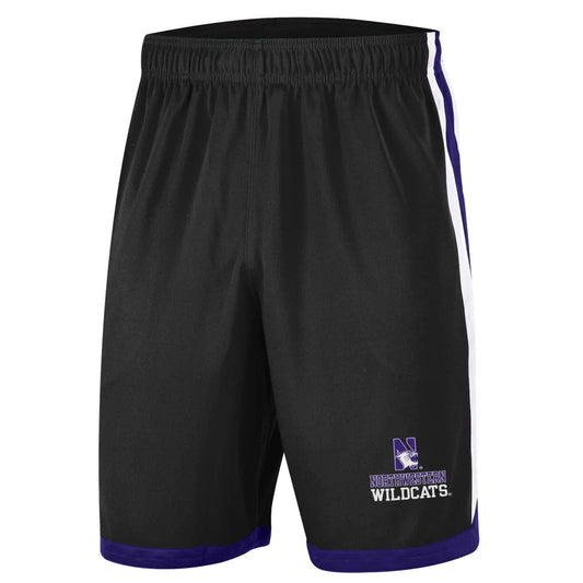 Northwestern University Wildcats Men's Black Impact Basketball Shorts