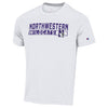 Northwestern University Wildcats Men's White Short Sleeve Impact Tee Shirt