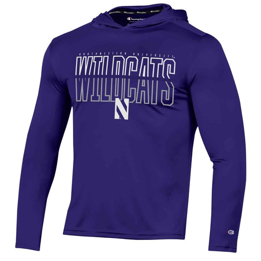 Northwestern University Wildcats Men's Purple Impact Hooded Long Sleeve Tee